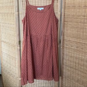LOFT orange dot patterned dress
